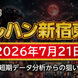 【マルハン新宿東宝ビル店 攻略】7月21日の狙い台