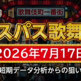 【エスパス新宿歌舞伎町店 攻略】7月17日の狙い台