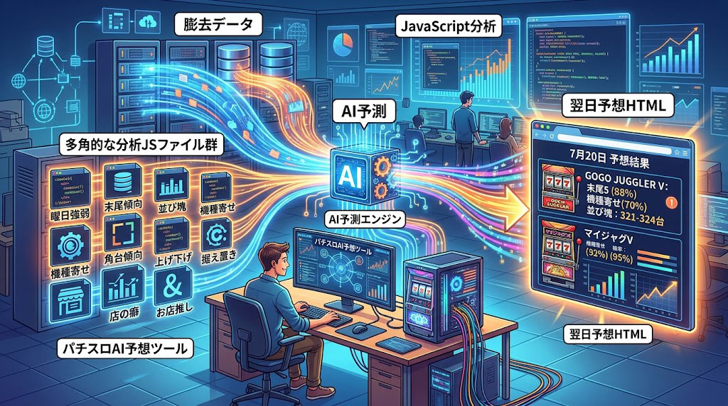 長期データと短期データを掛け合わせたAI予想アルゴリズム概念図