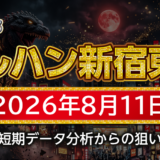 【マルハン新宿東宝ビル店】8月11日の狙い台予想