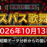 【エスパス新宿歌舞伎町店】10月13日の狙い台予想
