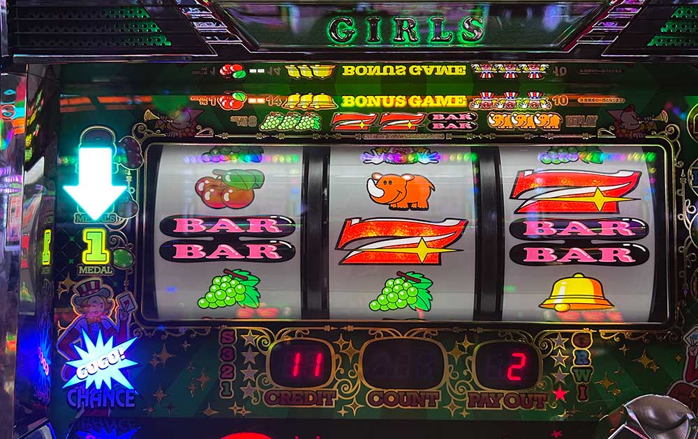 ジャグラーガールズSS ペカ後1枚掛けチェリー出目